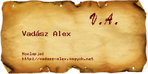 Vadász Alex névjegykártya